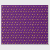 Papier Cadeau Violet, Or Faux 4ème (Quatrième) Evénement (Plat)