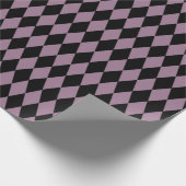 Papier Cadeau Violet Paris Art déco Arlequin Motif (Coin)