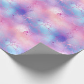 Papier Cadeau Violet pastel, Bleu & Rose Abstrait (Coin)