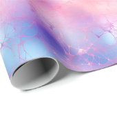 Papier Cadeau Violet pastel, Bleu & Rose Abstrait (Coin rond)