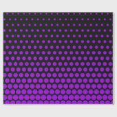 Papier Cadeau Violet Polka Dot Noir moderne (Plat)