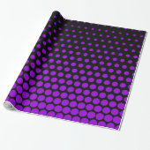 Papier Cadeau Violet Polka Dot Noir moderne (Déroulé)