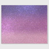 Papier Cadeau Violet Princesse Blush Pink Triple Glitter ombre (Plat)