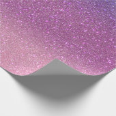 Papier Cadeau Violet Princesse Blush Pink Triple Glitter ombre (Coin)