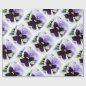 Papier Cadeau violet profond sur blanc (Plat)