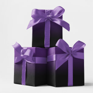 Papier Cadeau Violet Royal et Ombré Noir