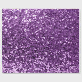 Papier Cadeau Violet Violet Améthyste Séquin Parties scintillant (Plat)