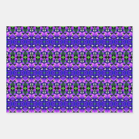 Papier cadeau Violets de bois pourpre (Devant 2)
