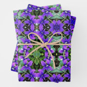 Papier cadeau Violets de bois pourpre (En situation)