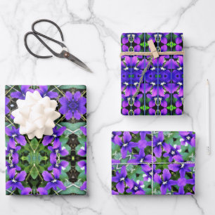 Papier cadeau Violets de bois pourpre
