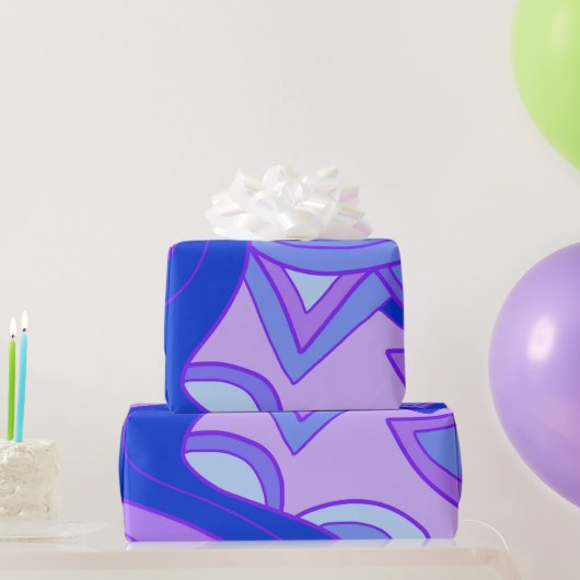 Papier Cadeau Violets Groovy (Cadeaux de fête)
