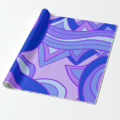 Papier Cadeau Violets Groovy (Déroulé)