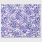 Papier Cadeau Violette aquarelle fleurs lilas (Plat)