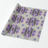 Papier Cadeau violettes dans un bocal de lune (Déroulé)