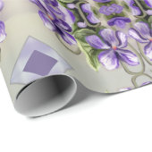 Papier Cadeau violettes dans un bocal de lune (Coin rond)