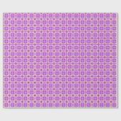 Papier Cadeau Violettes d'or (Plat)