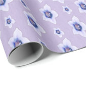 Papier Cadeau Violettes douces (Coin rond)