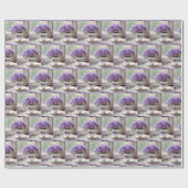 Papier Cadeau Violettes Violettes Violettes Dans Teup Rétro (Plat)