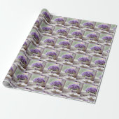 Papier Cadeau Violettes Violettes Violettes Dans Teup Rétro (Déroulé)