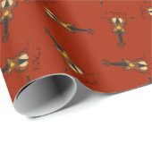 Papier Cadeau Violon drôle mignon (Coin rond)