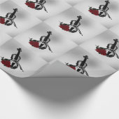Papier Cadeau Violon et Rose (Coin)