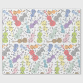 Papier Cadeau Violons Et Notes Musicales (Plat)