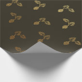 Papier Cadeau Vip Brown au chocolat Golden Ananas (Coin)