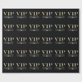 Papier Cadeau VIP or glamour sur noir (Plat)