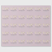Papier Cadeau VIP or glamour sur rose (Plat)