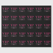 Papier Cadeau VIP rose glamour sur noir (Plat)