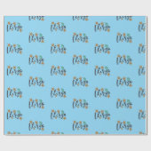 Papier Cadeau Virgo Star Sign Wrapper Papier Arrière - plan bleu (Plat)