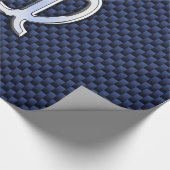 Papier Cadeau Virgo Zodiac Silver Sign Blue Carbon Fibre Print (Coin)