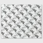 Papier Cadeau Virus de microscope (Plat)