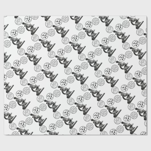 Papier Cadeau Virus de microscope (Plat)