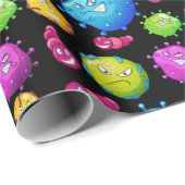 Papier Cadeau Virus mignons (Coin rond)