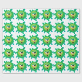 Papier Cadeau virus vert (Plat)
