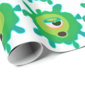 Papier Cadeau virus vert (Coin rond)