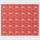 Papier Cadeau Visage à motifs de Red Elmo (Plat)