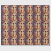 Papier Cadeau Visage Abstrait (Plat)