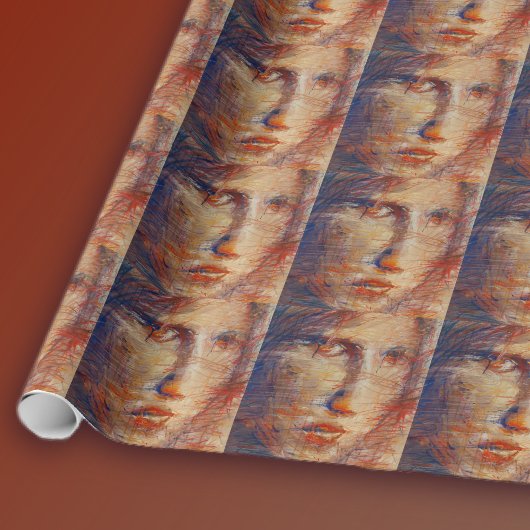 Papier Cadeau Visage Abstrait