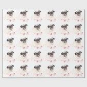 Papier Cadeau Visage de carlin (Plat)