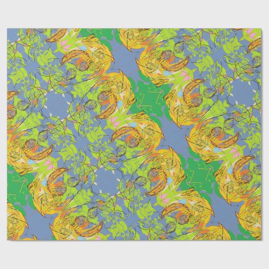 Papier Cadeau visage de design abstrait (Plat)