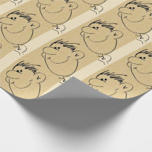 Papier Cadeau Visage de dessin masculin