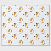 Papier Cadeau Visage de neige (Plat)