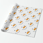 Papier Cadeau Visage de neige<br><div class="desc">Le design de Snowman est parfait pour l'hiver holidays, y compris le Christ et la Nouvelle Année ! The design veut add a cute touch to home decor products, clothing, and much more. Makes a great venin !</div>