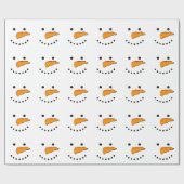 Papier Cadeau Visage de neige (Plat)