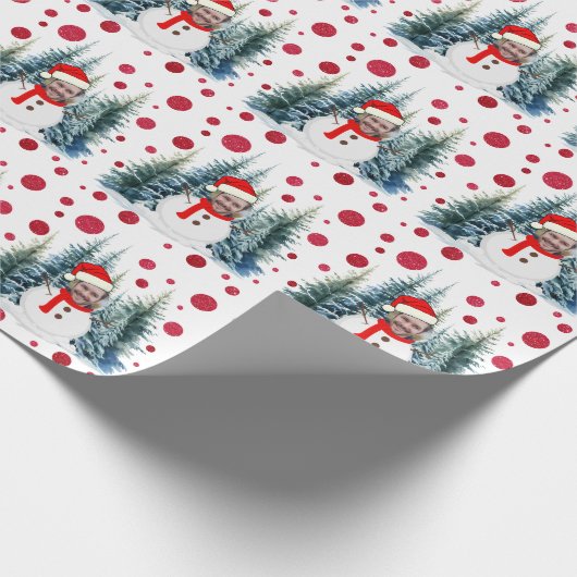 Papier Cadeau Visage de Noël (Coin)