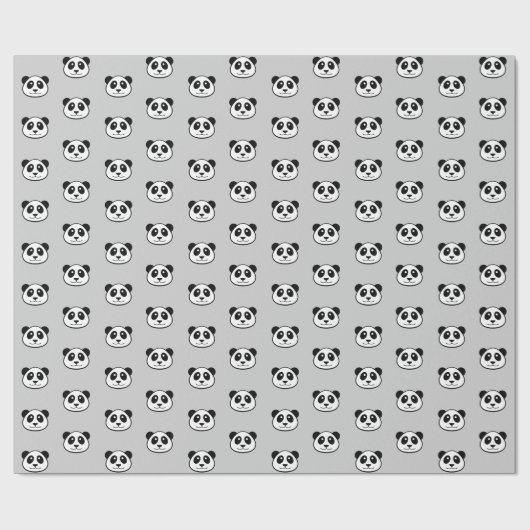 Papier Cadeau Visage de panda (Plat)