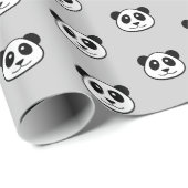 Papier Cadeau Visage de panda (Coin rond)