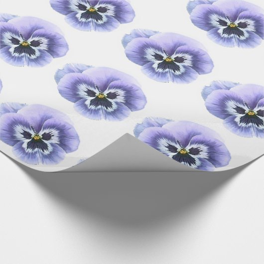 Papier Cadeau Visage de Pansy pourpre (Coin)